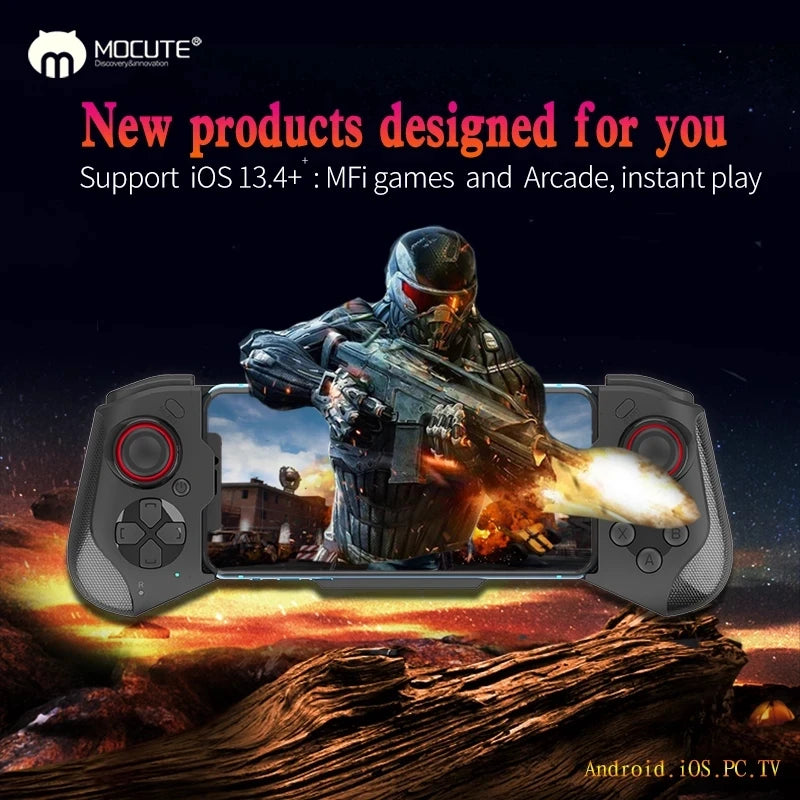 Cell Phone Gamepad Joystick For iPhone Android Control Bluetooth Controller Trigger Pubg Mobile Game Pad Gaming Cellphone Mando